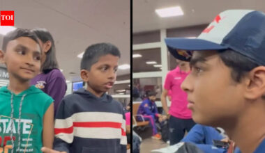 Selfie tax? Vaibhav Sooryavanshi's 'paisa laaya' airport prank leaves kids confused - Watch | Cricket News