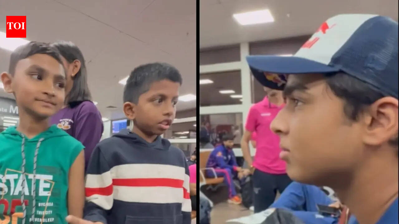 Selfie tax? Vaibhav Sooryavanshi's 'paisa laaya' airport prank leaves kids confused - Watch | Cricket News