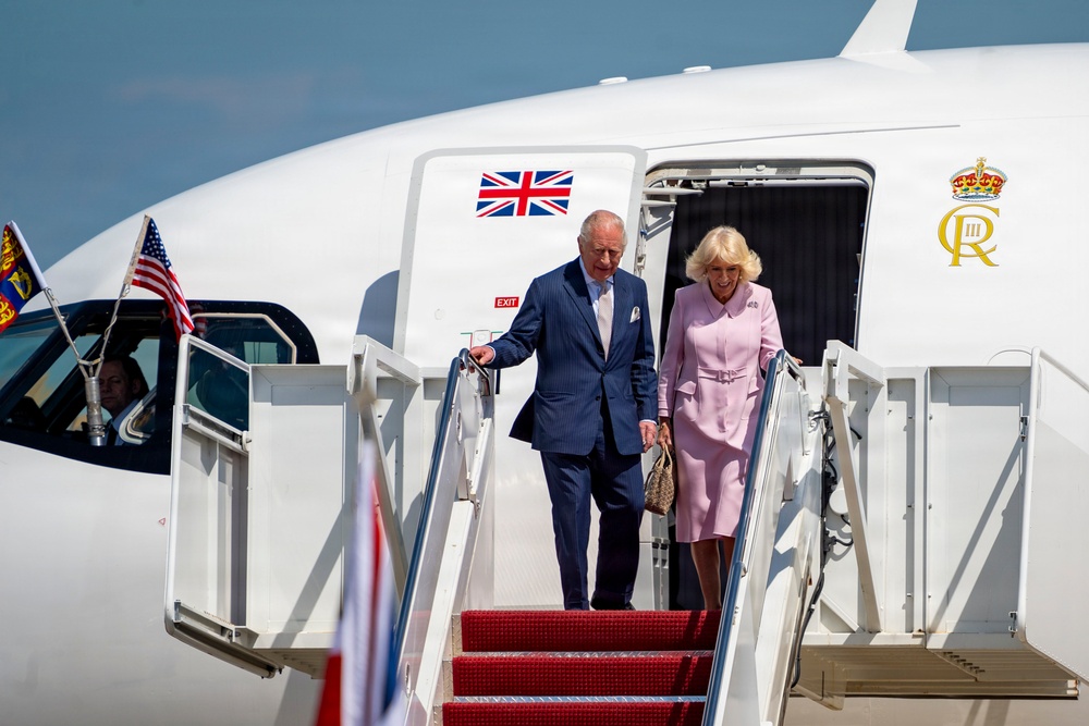 King Charles III and Queen Camilla arrive at Joint Base Andrews for state visit