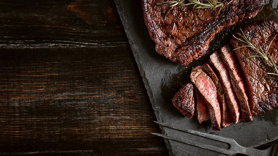 steaks from fresh meat