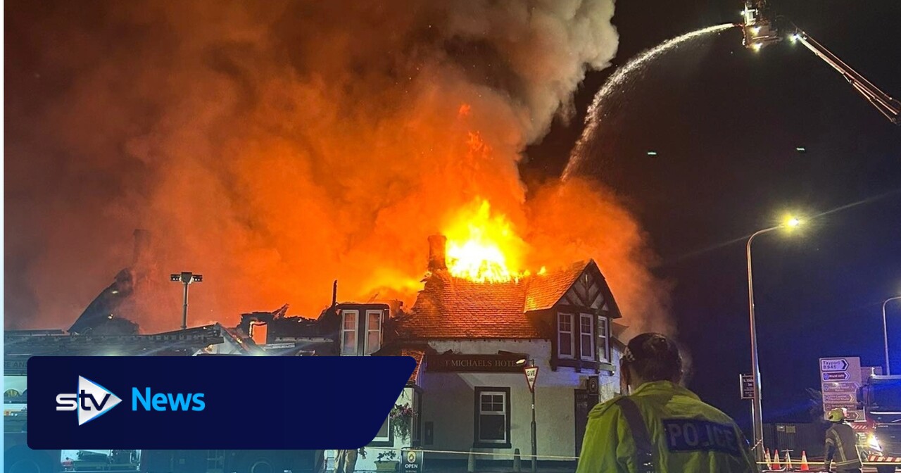 Huge fire rips through newly-refurbished Fife hotel