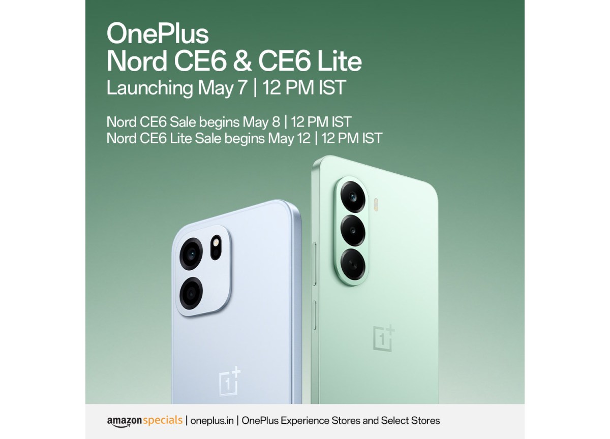 Here's when the OnePlus Nord CE6 and OnePlus Nord CE6 Lite go on sale