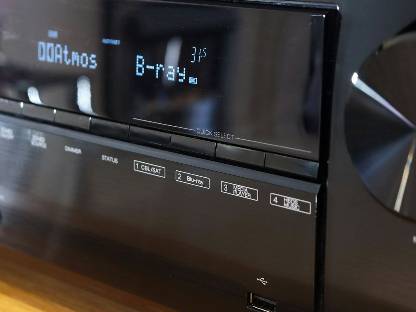 Denon AVR-X2800H Home Cinema Amplifier front display and buttons