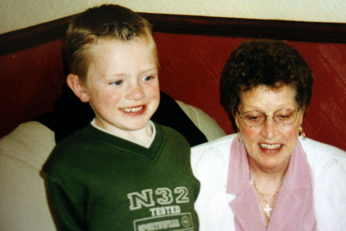 Adam and his grandmother in 2016