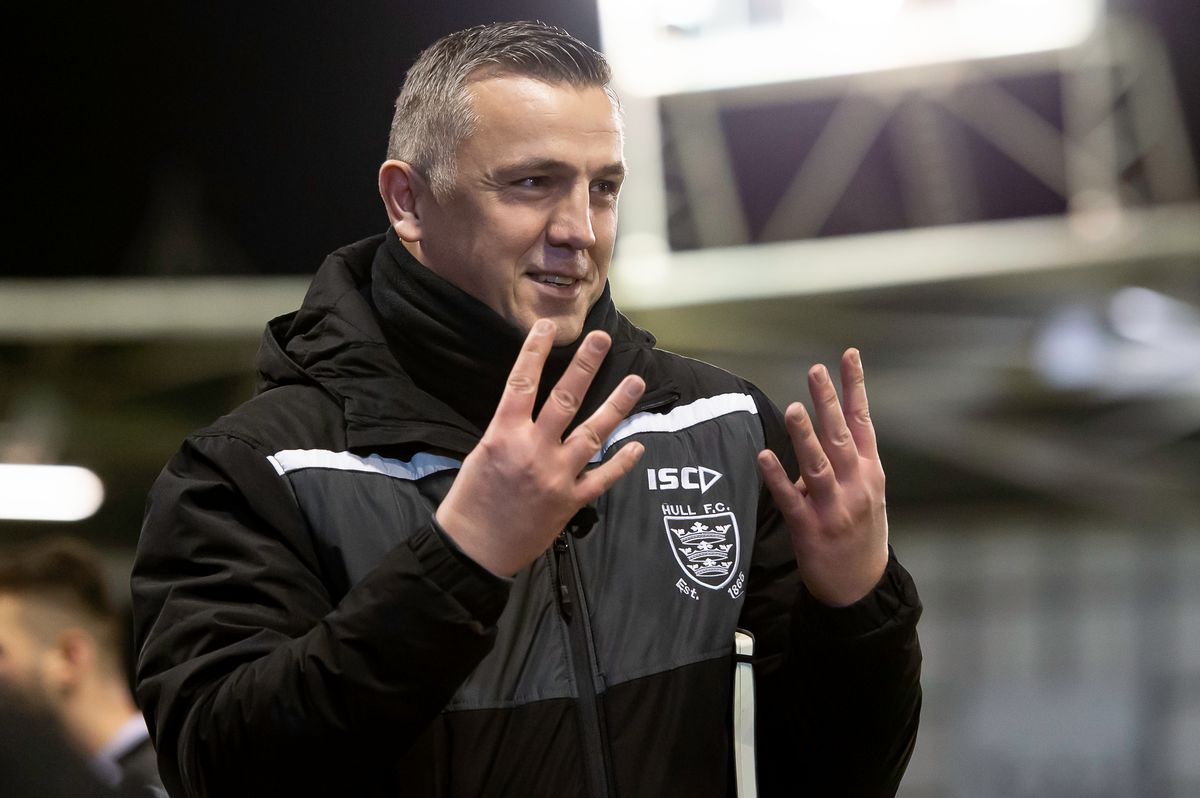 Hull FC interim coach Andy Last after a play-off victory over Warrington Wolves in 2020. 