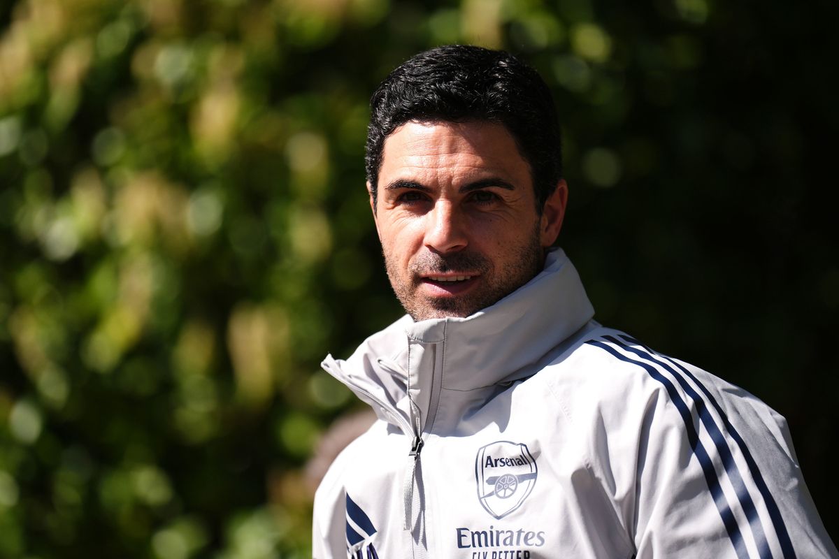 Arsenal manager Mikel Arteta during a training session.