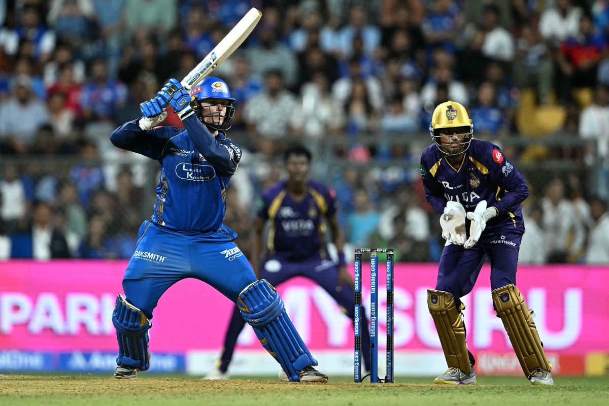 Mumbai Indians' South African cricket player Ryan Rickelton 