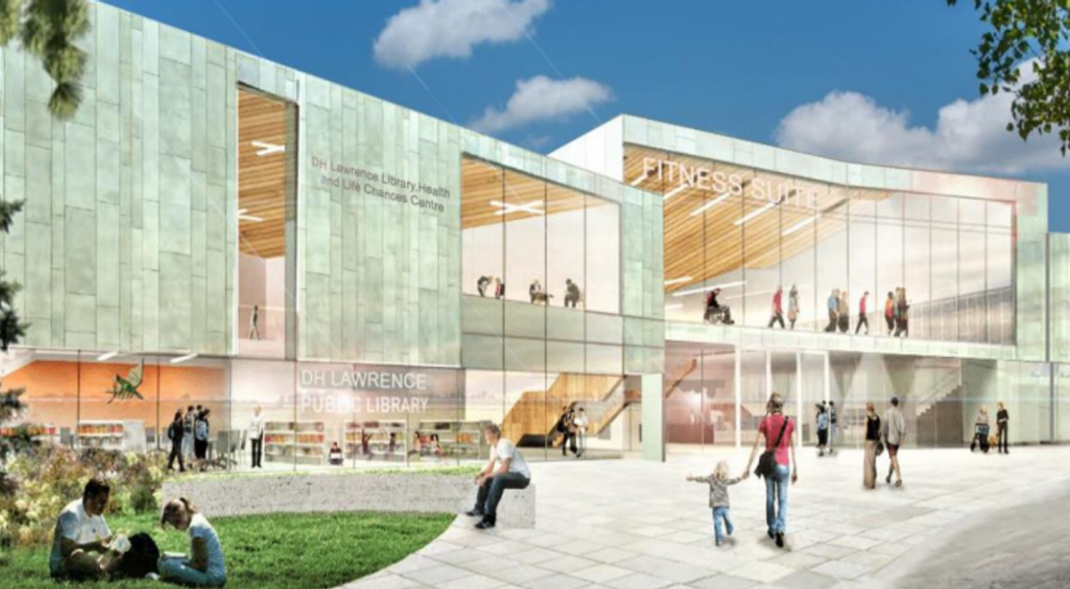 An artist's impression of the proposed centre in Eastwood