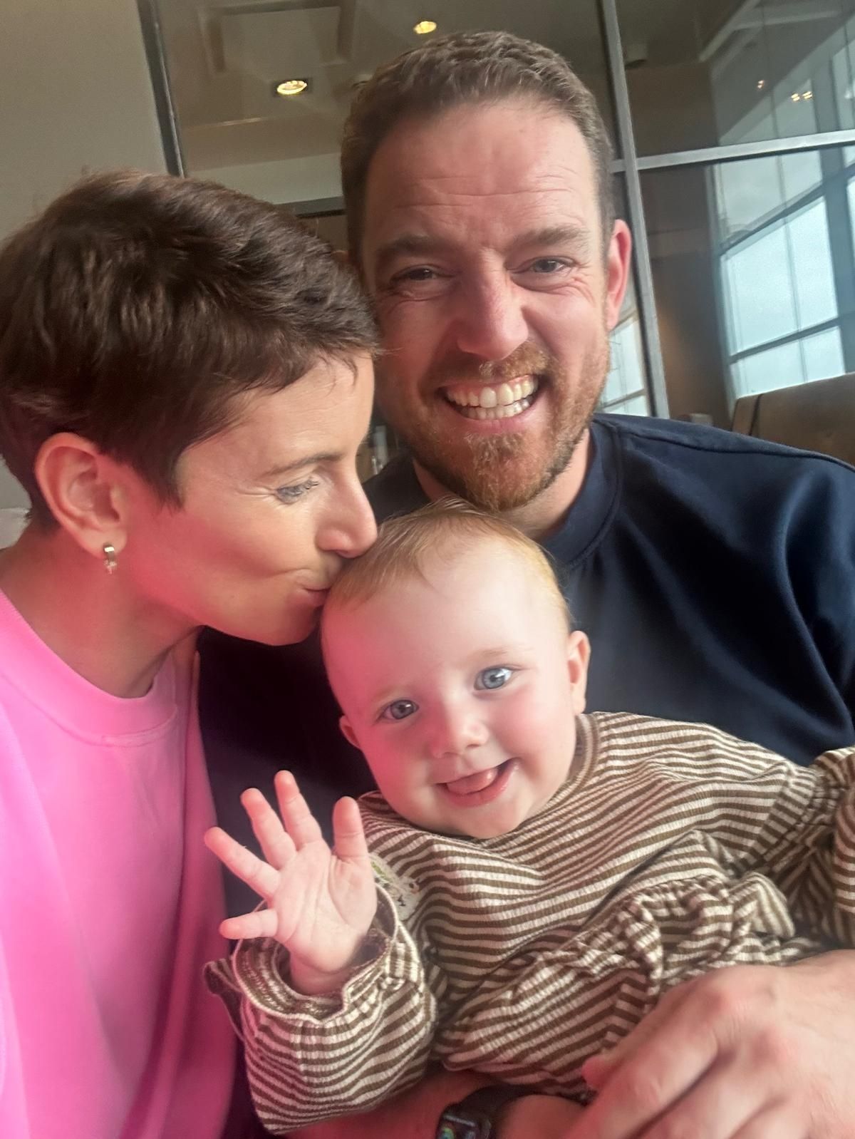 Harriet, Joe and Nellie - September 2024, just before she found a new lump