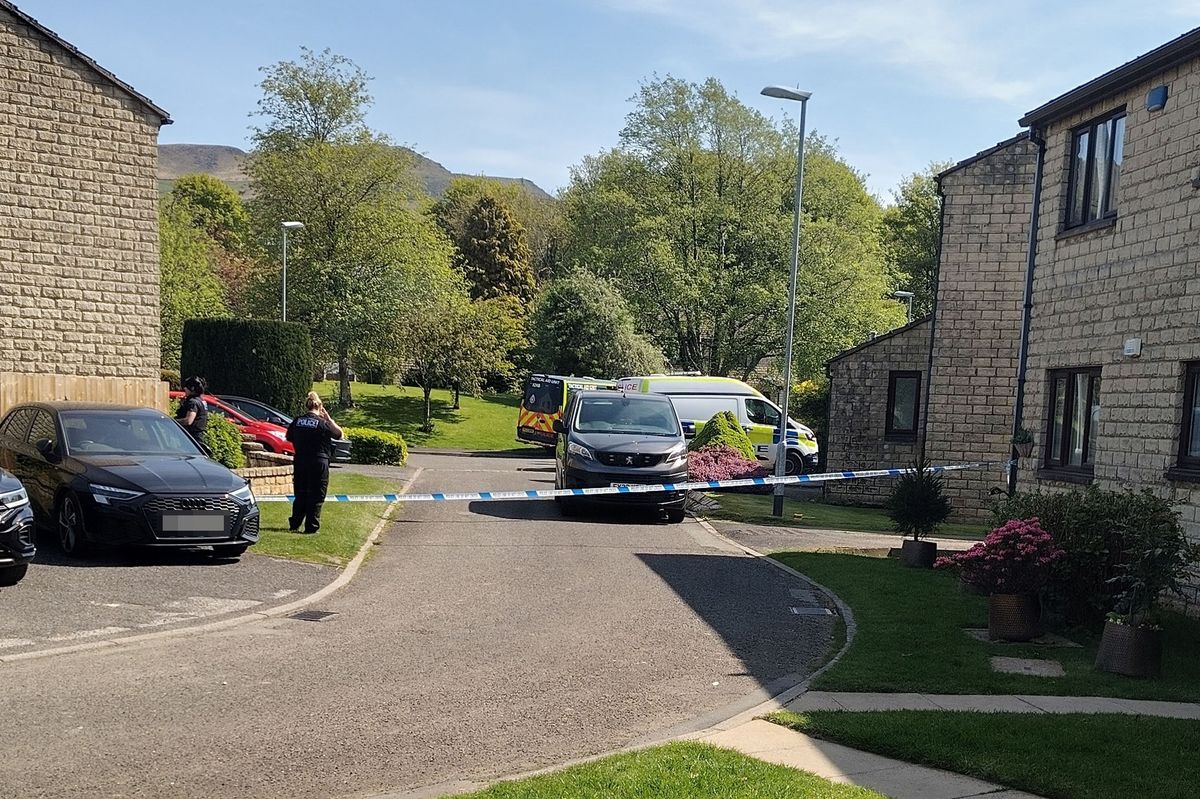 Chew Brook Drive was cordoned off with homes evacuated