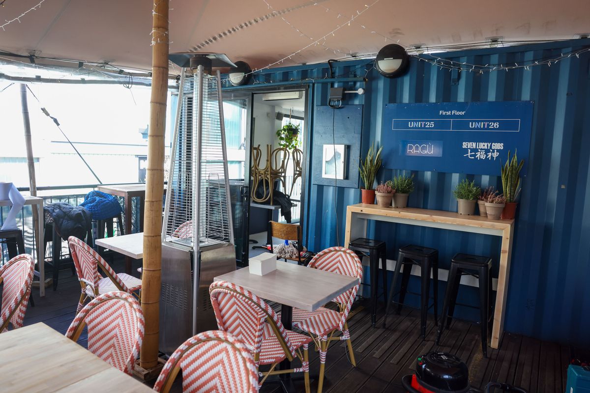 Inside Ragu at Cargo 2, Wapping Wharf