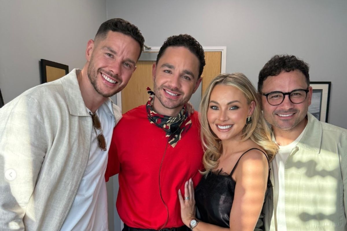 Adam Thomas with family at I'm A Celebrity South Africa final