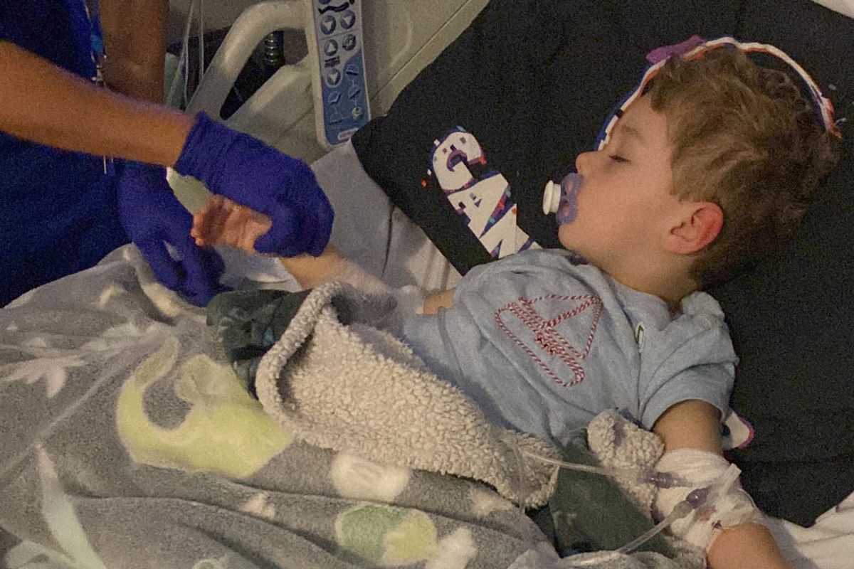 Chloe Wyman wanted to share this poignant photograph of Edison with the media