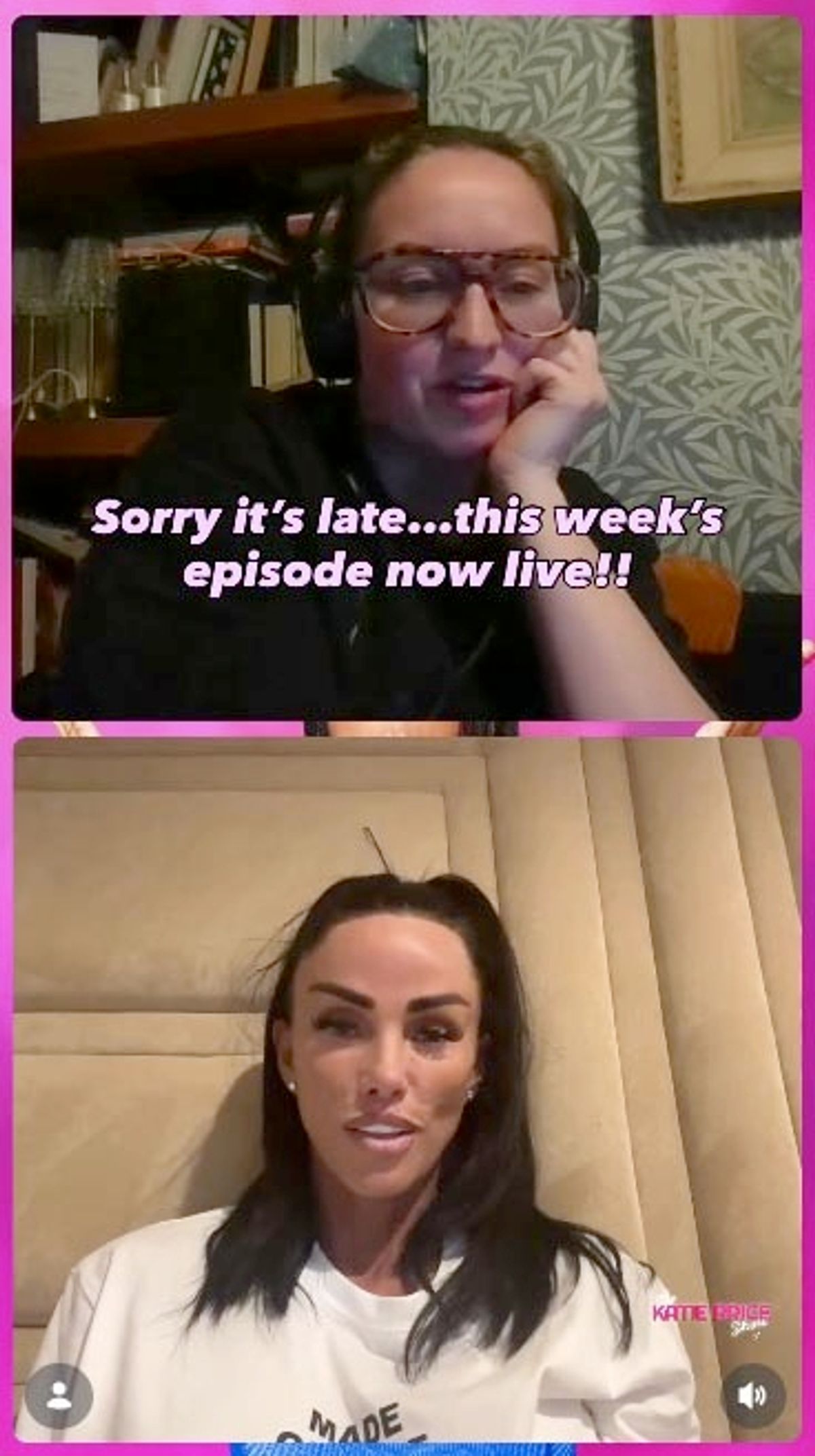 Sophie and Katie hosted their podcast once again