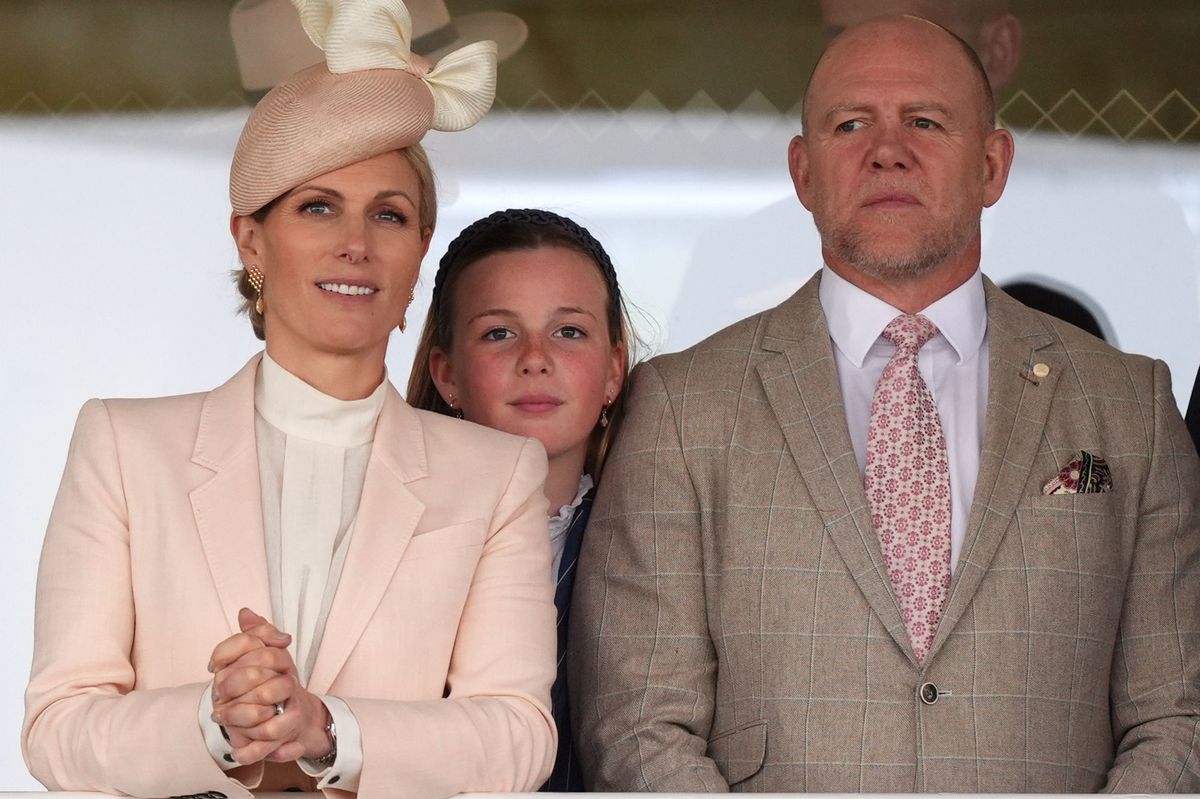 Mike and Zara Tindall with their oldest daughter Mia