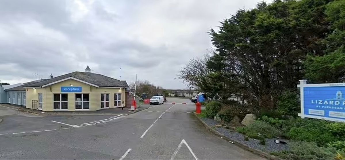 The entrance to the Lizard Point holiday park near Ruan Minor