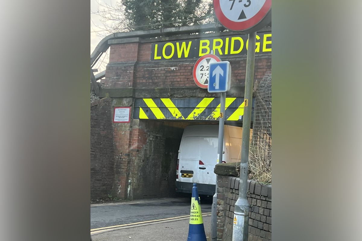 Another van became stuck under the railway bridge last February