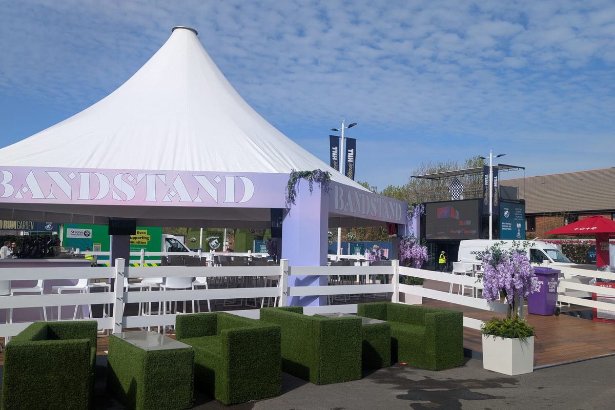 Bars are set up across the premises 