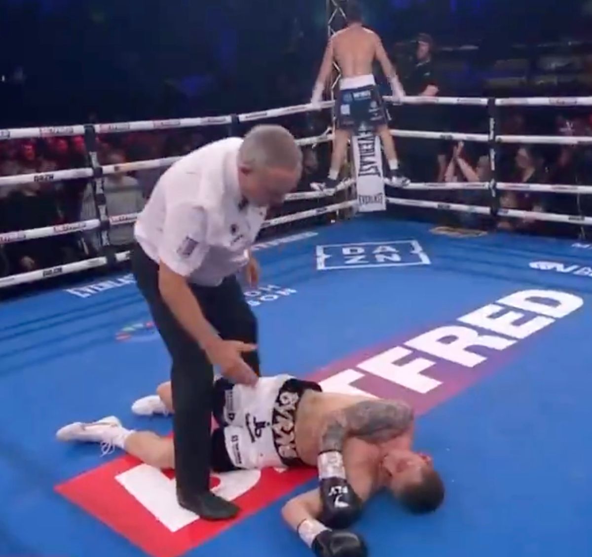 Glenn Byrne after the knockout