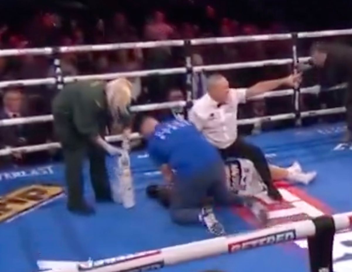 Glenn Byrne receives treatment