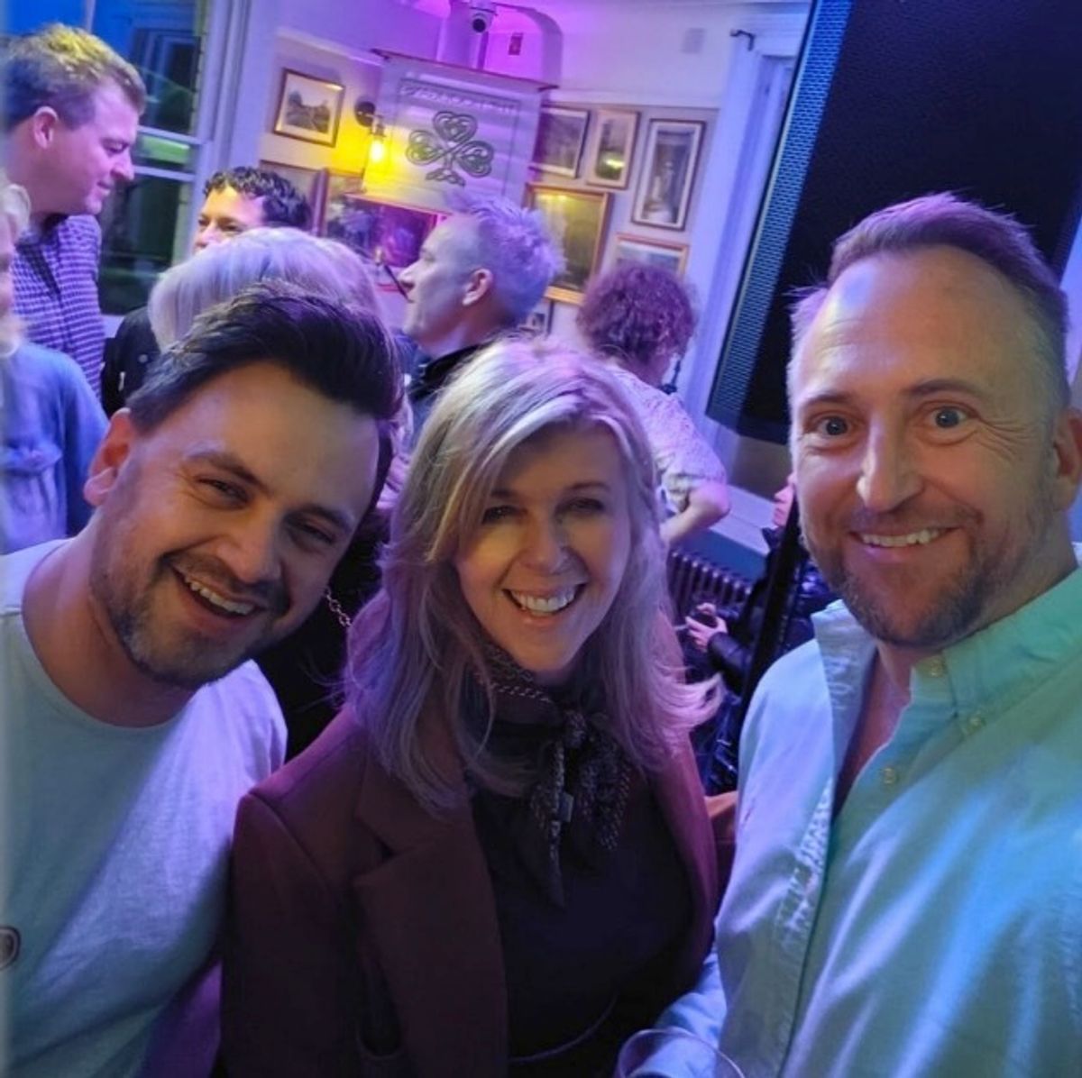 kate garraway in pub with mr halligan