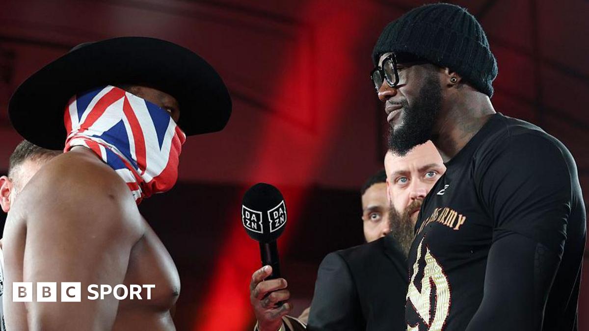 Split image of Lauren Price with her world titles and Deontay Wilder and Derek Chisora facing off
