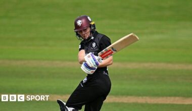 Heather Knight plays a shot while playing for Somerset