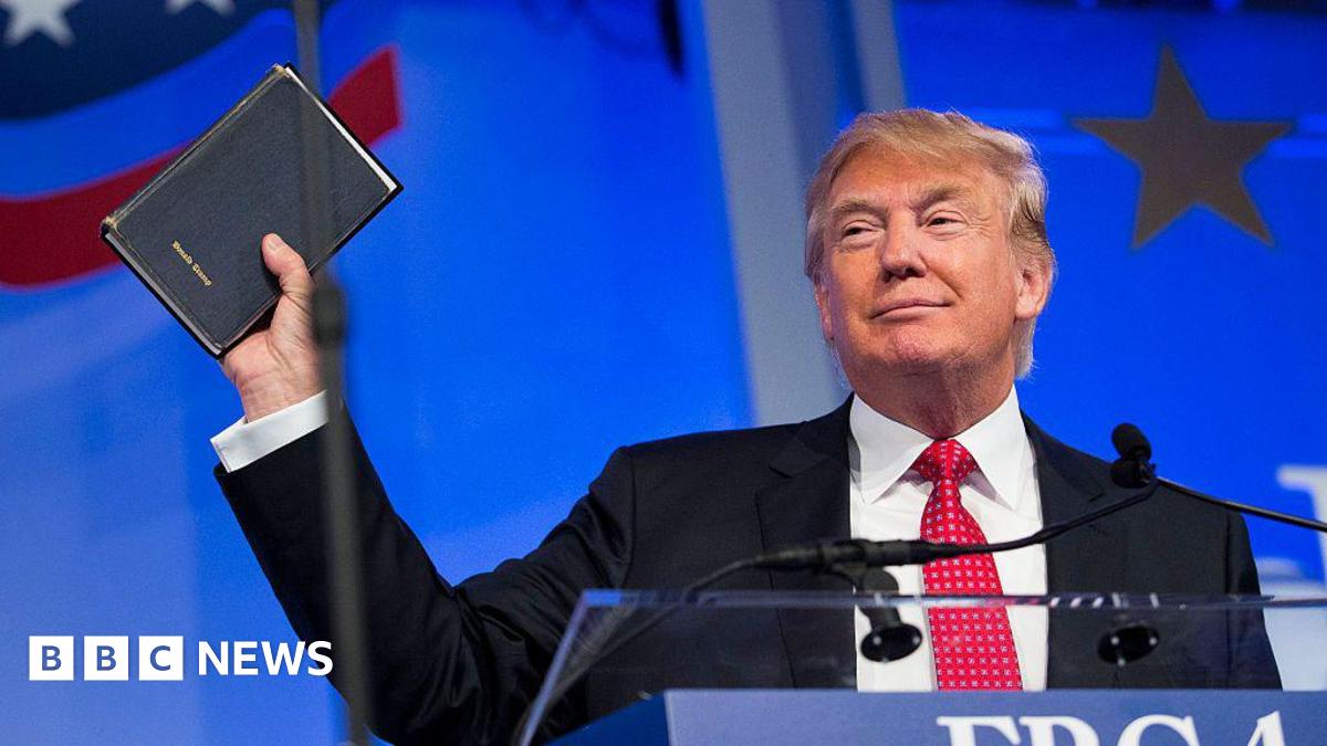Trump seen holding a Bible during his 2016 campaign for president