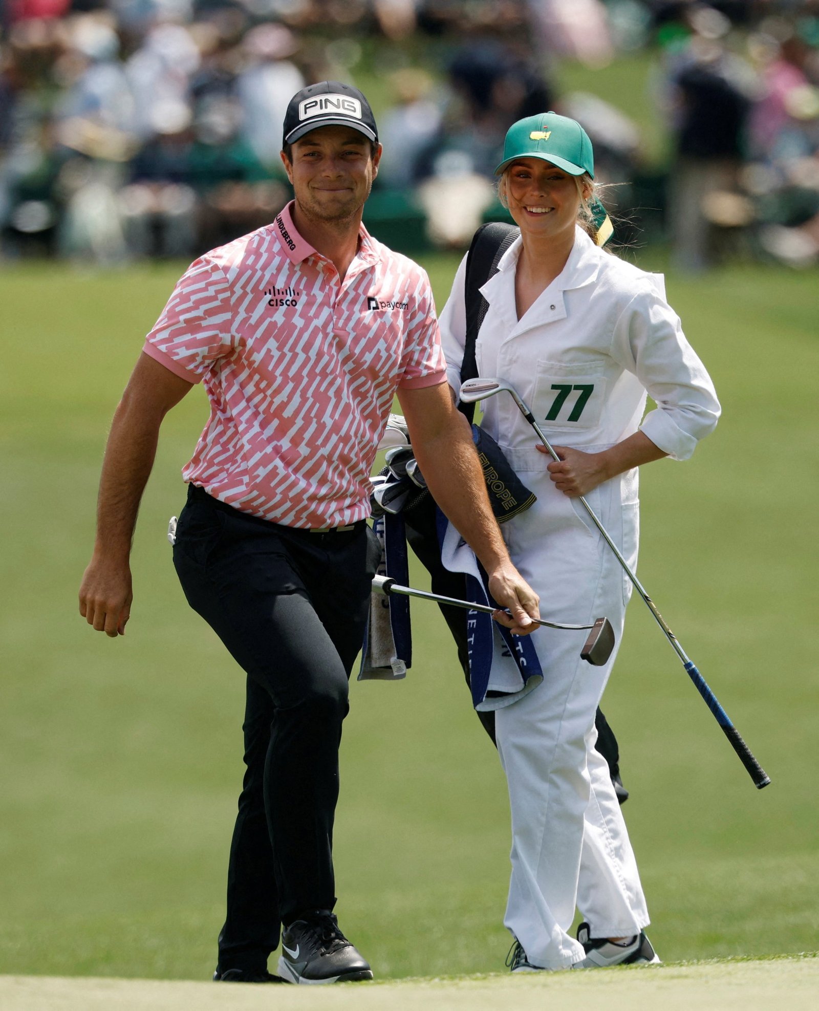 Hovland with Jensen at Augusta National