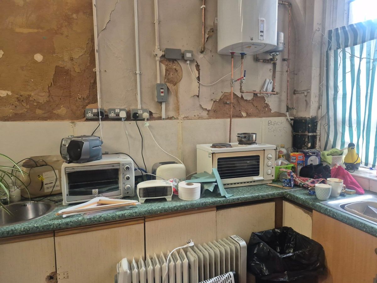 The kitchen area of the old cafe in the Friends Institute