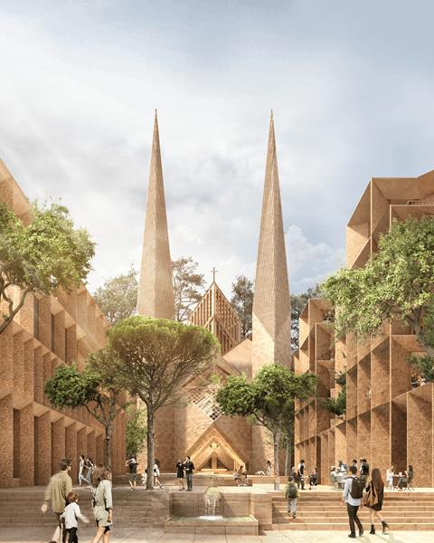 01_Preliminary artists impression of Hornsby Cathedral Precinct Redevelopment Project_Forecourt Image © Nial McLaughlin Architects