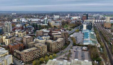 Reading town centre from the sky - incredible drone pictures