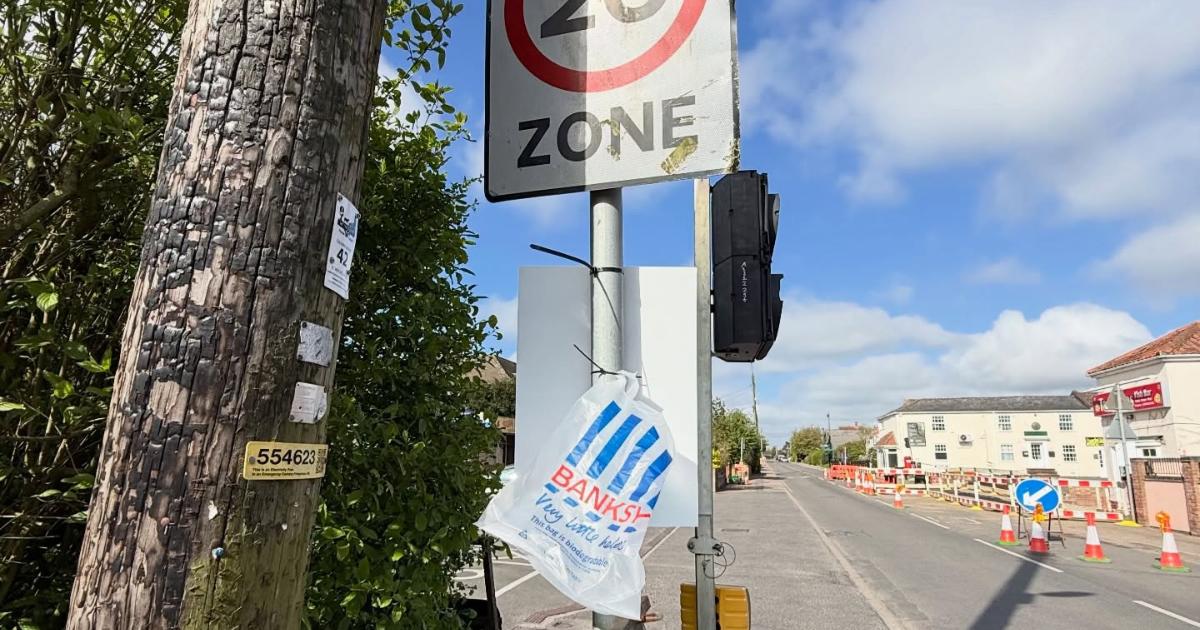 'Banksy' carrier bags appear in and around Norwich