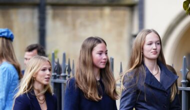 Peter Phillips' teenage daughters Savannah and Isla Phillips team up with future stepsister Georgina on Easter Sunday