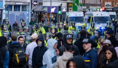 Protesters confront riot police following suspected gang rape in Epsom - London Evening Standard