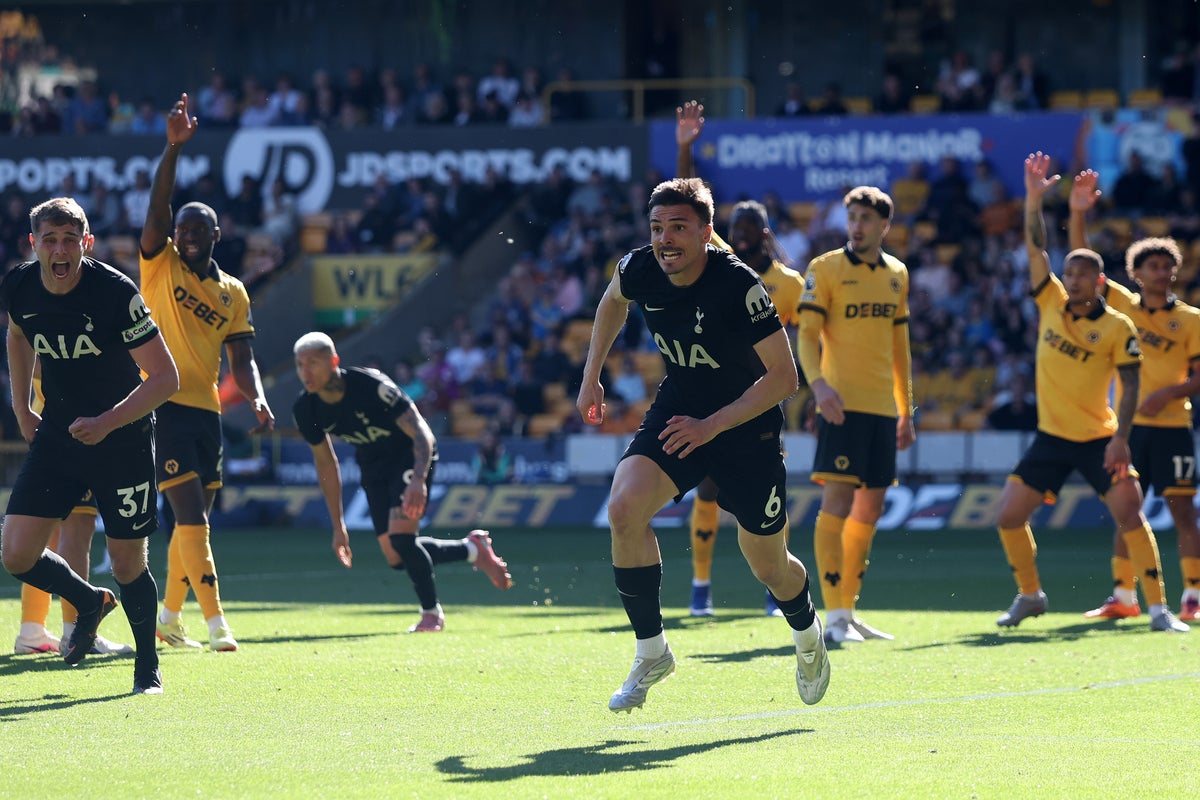Wolves v Tottenham LIVE: Score and updates as Joao Palhinha grabs priceless goal for Spurs in crunch clash