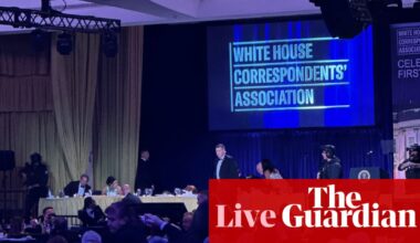 Suspected shooter apprehended after Donald Trump evacuated from White House correspondents’ dinner – live | Donald Trump
