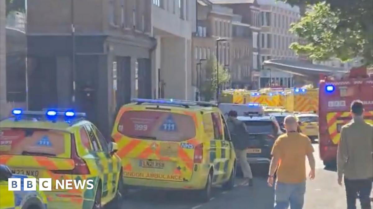 Emergency services on the scene at Farringdon Station