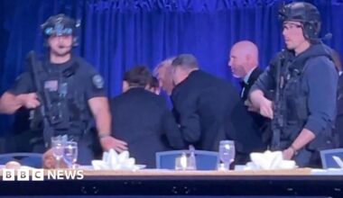 Trump says injured officer in 'great shape' after shooter stormed security at correspondents' dinner - follow live