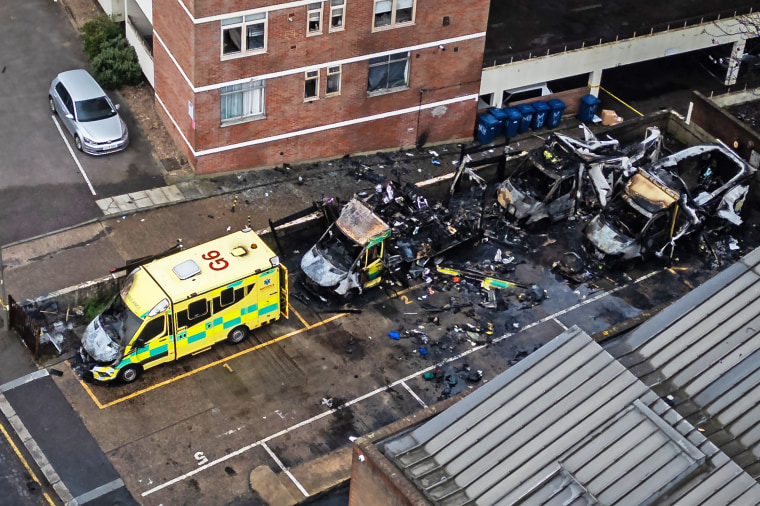Image: Arson Attack On Jewish Community Ambulance Service In North London