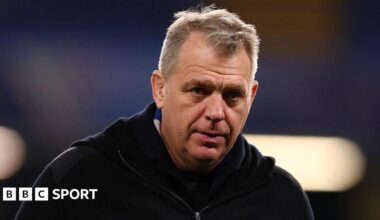Chelsea chairman Todd Boehly looks on ahead of kick-off in the Blues' Champions League last-16 knockout match against Paris Saint-Germain at Stamford Bridge
