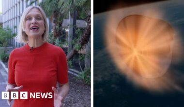 Composite image of Rebecca Morelle and capsule re-entry