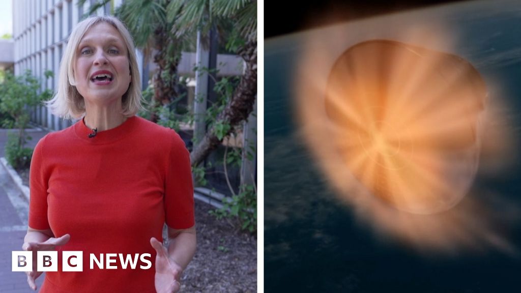 Composite image of Rebecca Morelle and capsule re-entry