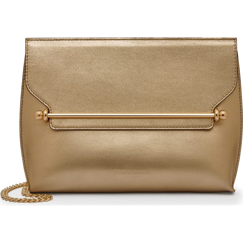 Metallic Leather Crossbody Bag
