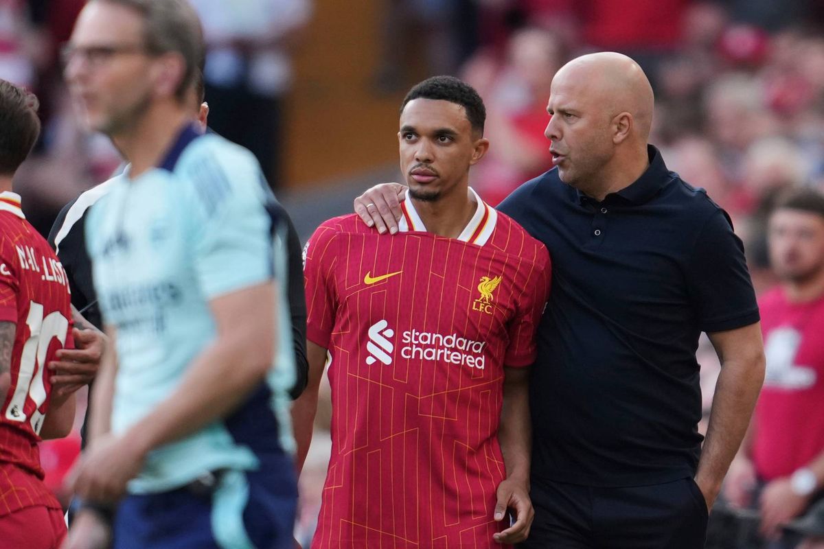 Trent Alexander-Arnold and Arne Slot