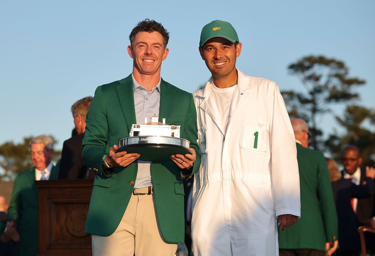 Rory McIlroy and Harry Diamond at the Masters