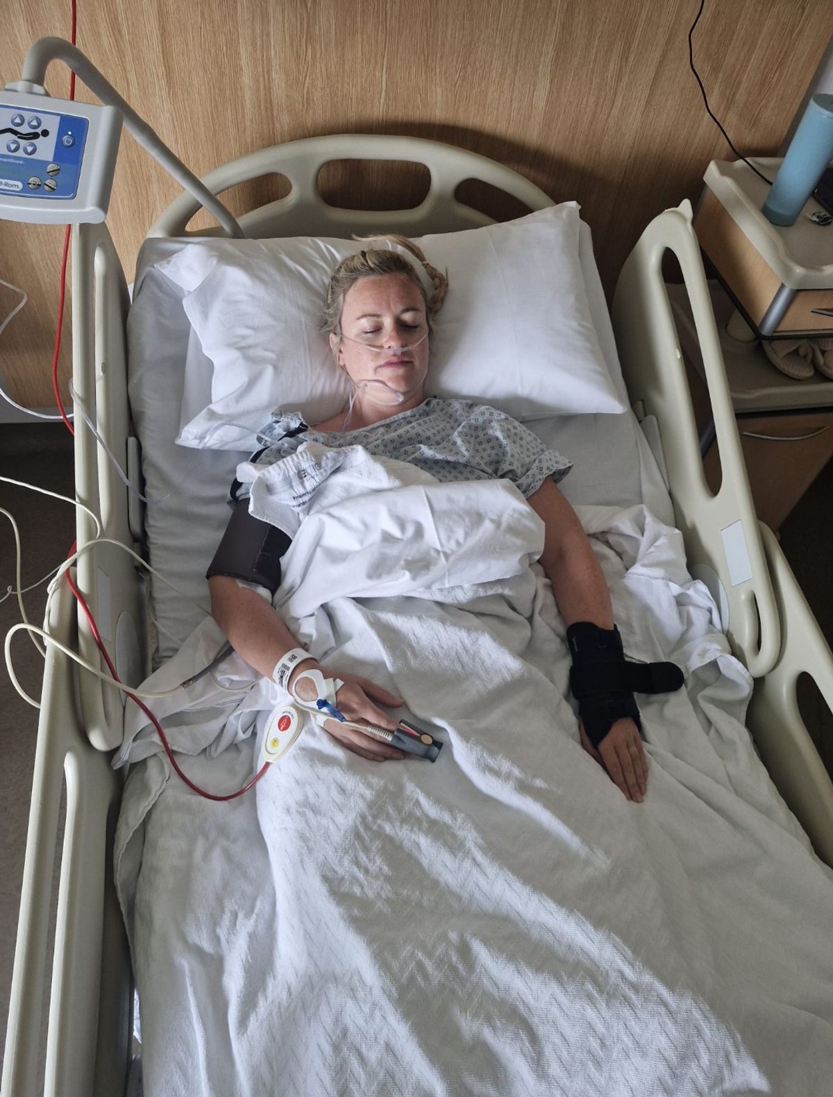 Sophie undergoing treatment in hospital