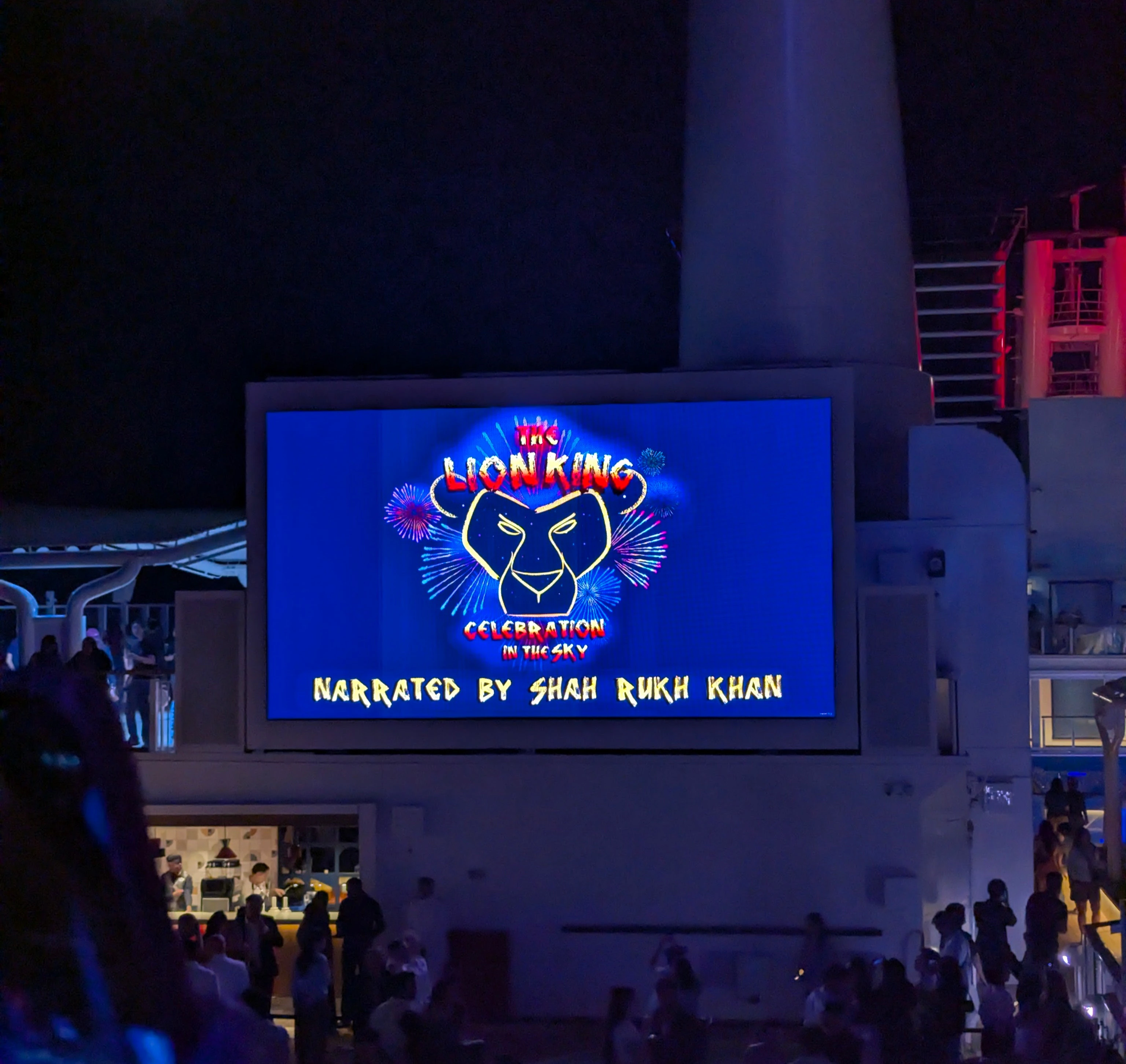Lion King, narrated in the voice of Shah Rukh Khan, was among the highlights at sea. Photo: Author