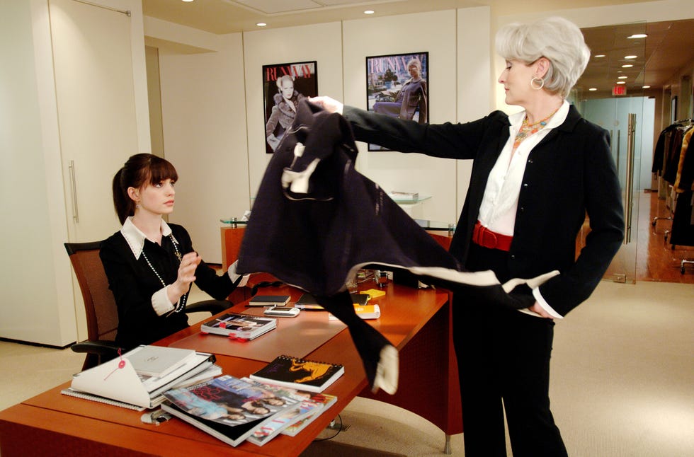 anne hathaway, meryl streep, the devil wears prada