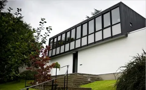 The Upside Down House designed by James Morris and Robert Steedman.